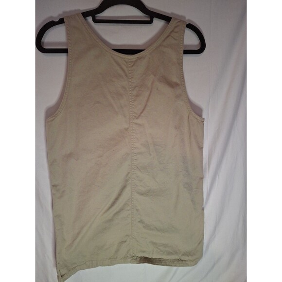 VTG MICKEY Unlimited Jerry Leigh Khaki Embroidered Overall Dress Size S - Picture 8 of 10